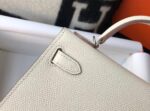 Replica Hermes Kelly Bag Hermes 19CM Epsom Shoulder Mini Bag Beige Silver buckle 20457 - 图片 6