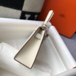 Replica Hermes Kelly Bag Hermes 19CM Epsom Shoulder Mini Bag Beige Gold buckle 20458 - 图片 2