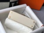 Replica Hermes Kelly Bag Hermes 19CM Epsom Shoulder Mini Bag Beige Gold buckle 20458 - 图片 3