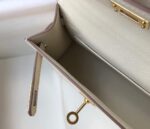 Replica Hermes Kelly Bag Hermes 19CM Epsom Shoulder Mini Bag Beige Gold buckle 20458 - 图片 8