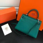 Replica Hermes Kelly Danse 20312 Designer Tote Shoulder Strap Bag Dark Green - 图片 2