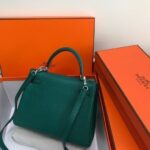 Replica Hermes Kelly Danse 20312 Designer Tote Shoulder Strap Bag Dark Green - 图片 3