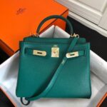 Replica Hermes Kelly Danse 20312 Designer Tote Shoulder Strap Bag Dark Green - 图片 6