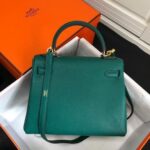 Replica Hermes Kelly Danse 20312 Designer Tote Shoulder Strap Bag Dark Green - 图片 7