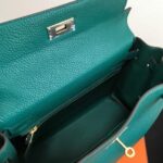 Replica Hermes Kelly Danse 20312 Designer Tote Shoulder Strap Bag Dark Green - 图片 11
