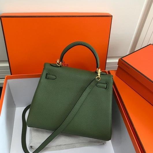 65327cd621e31.jpg Replica Hermes Kelly Danse 20311 Designer Tote Shoulder Strap Bag Green - 图片 1