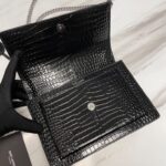 SUNSET MEDIUM CHAIN BAG IN CROCODILE-EMBOSSED SHINY LEATHER - 图片 7