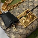 Padlock small GG bees shoulder bag - 图片 7
