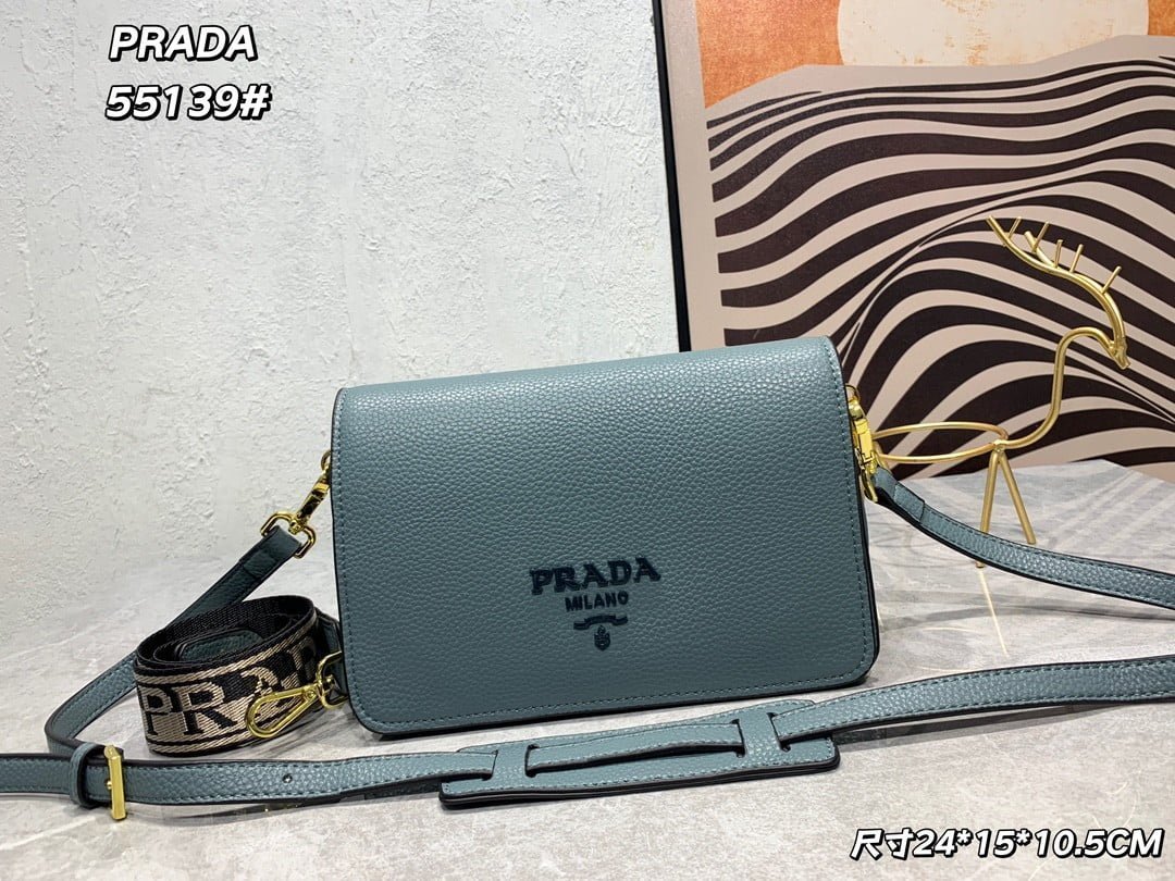 a1685600410638_4788.jpg Prada renovate shoulder bag blue 55139 Size:24*15*10.5cm - 图片 1
