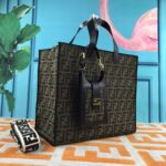 FENDI peekaboo Canvas Tote with mobile phone bag Black 2118 Size: 37*32 cm - 图片 2