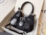 Prada Nylon and leather splice Underarm bag black 1BA381 size: 22.5cm - 图片 4