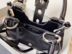 Prada Nylon and leather splice Underarm bag black 1BA381 size: 22.5cm - 图片 5