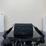Prada Re-Nylon Three-piece set 1BD290 Shoulder bag black size: 24cmx*17.5cm*8.5cm