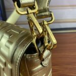 FENDI BAGUETTE Embossed design Gold Handbag F0191 Size: 26x5x15cm - 图片 6