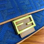 FENDI Baguette F embroidery Dark Blue shoulderbag F2029 Size: 26*5*15CM - 图片 3