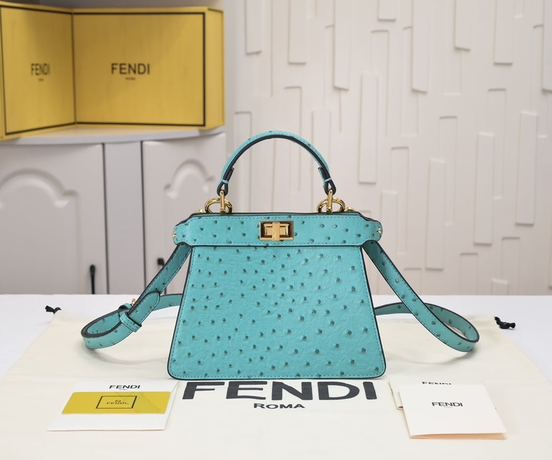 i1684679269_7795_0.jpg FENDI Peekaboo Light Green 23ss 335 Size: 20*15cm - 图片 1