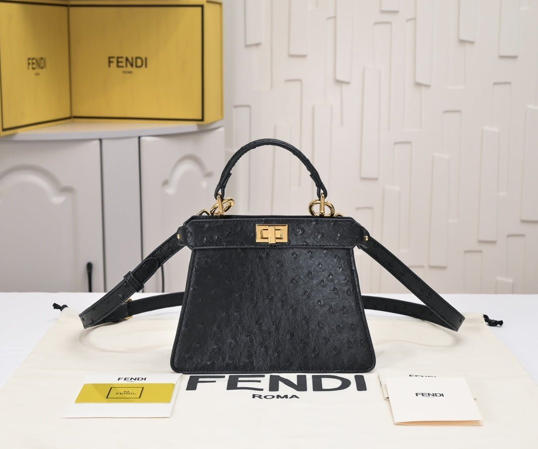 i1684679292_5583_0.jpg FENDI Peekaboo Black 23ss 335 Size: 20*15cm - 图片 1