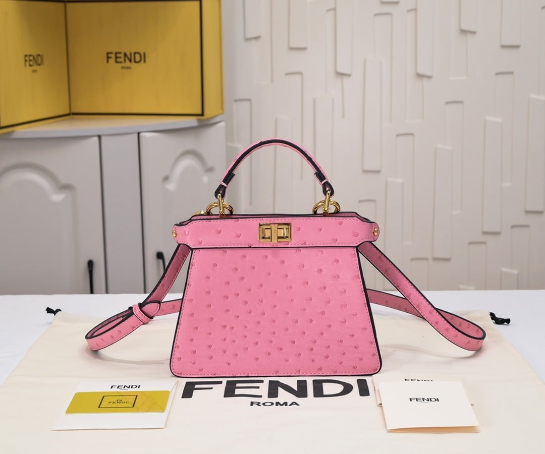 i1684679349_6578_0.jpg FENDI Peekaboo Pink 23ss 335 Size: 20*15cm - 图片 1