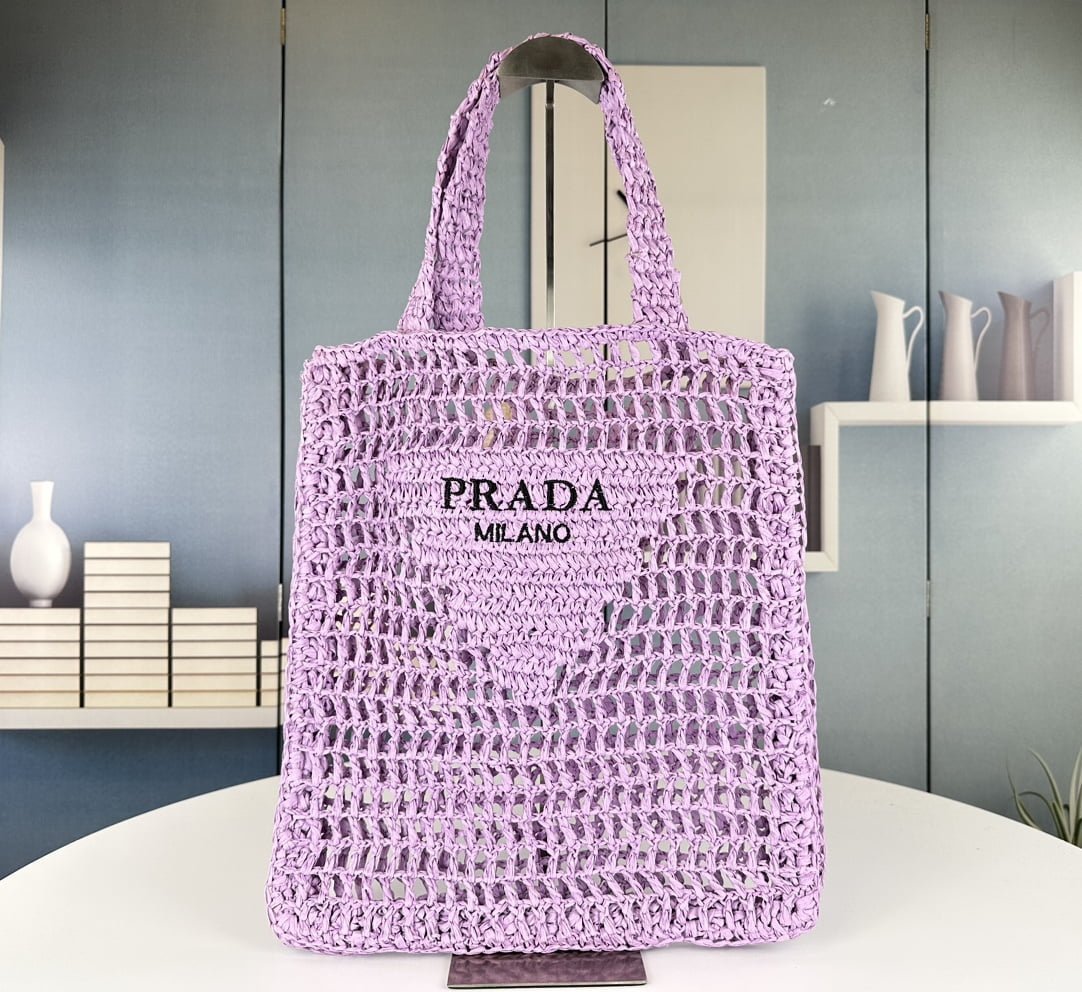 i1689775687_7893_0.jpg Prada Raffia fiber tote bag 7 colors 1BG393 size: 38*36*3cm - 图片 1