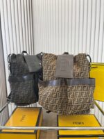 FENDI new backpack Brown/Black Size:34*44cm