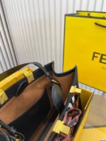 FENDI Tote bag canvas Black/White/Dark Green Size: 25*22cm - 图片 9